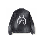 A BATHING APE SHARK DENIM JACKET black