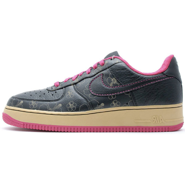 Nike Air Force 1 Black Floral Pink
