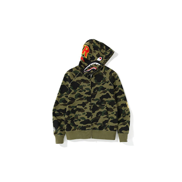 A BATHING APE Bape 1ST Camo Shark Full Zip Hoodie