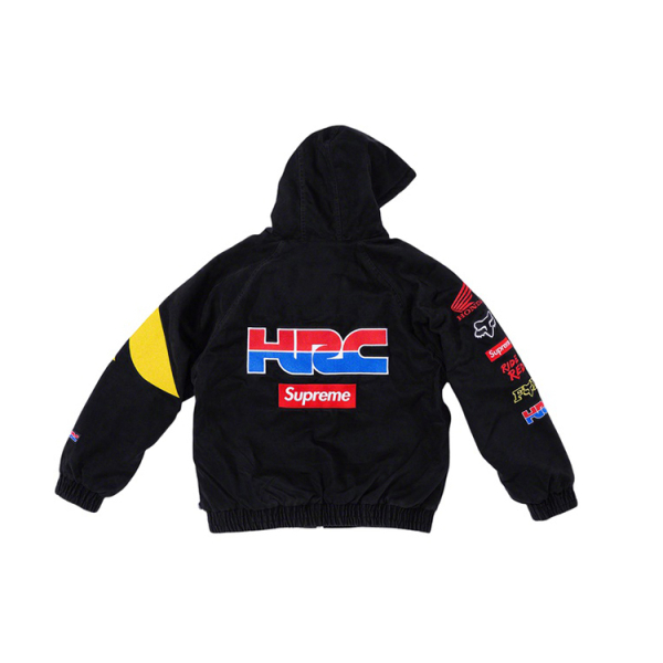 Supreme FW19 Week 6 x Honda x Fox Racing Puffy Zip Up Work Jacket