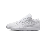 【 】 Jordan Air Jordan 1 Low quilted triple white