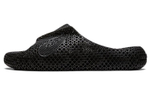 Asics simple hollow non-slip one-word slippers for men and women in the same style black