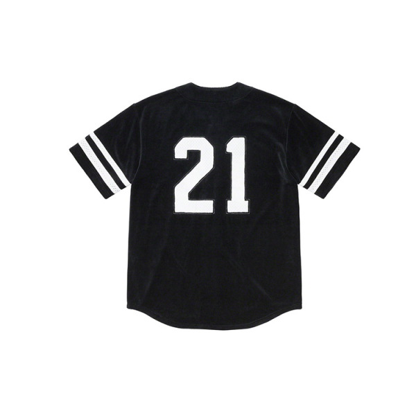Supreme FW20 Week 6 Velour Baseball Jersey 21