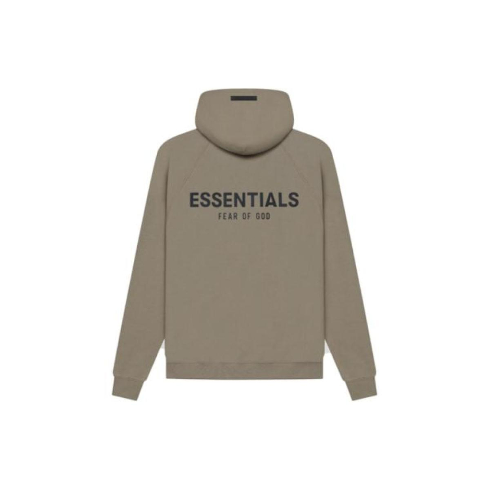 Fear of God Essentials Pull‑Over Hoodie Taupe Logo