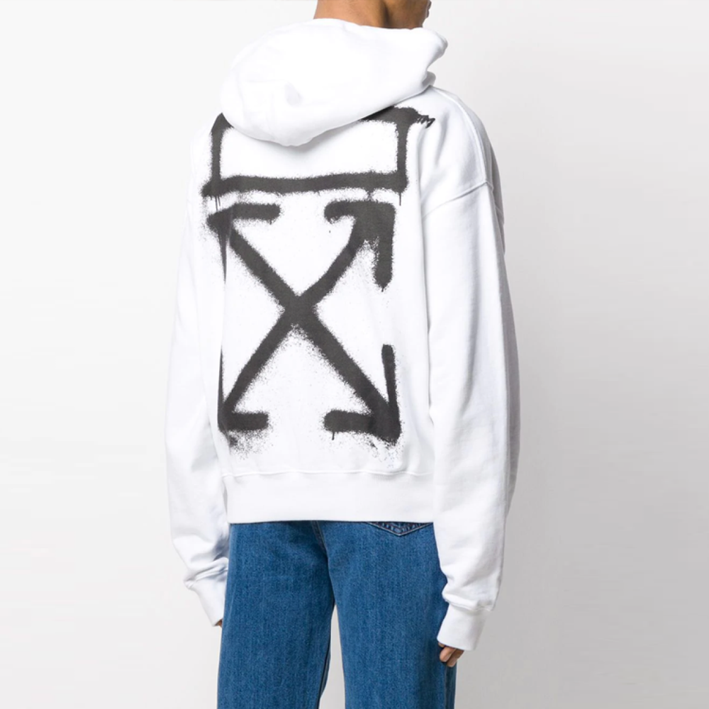 OFF-WHITE White Spray Painting Hoodie