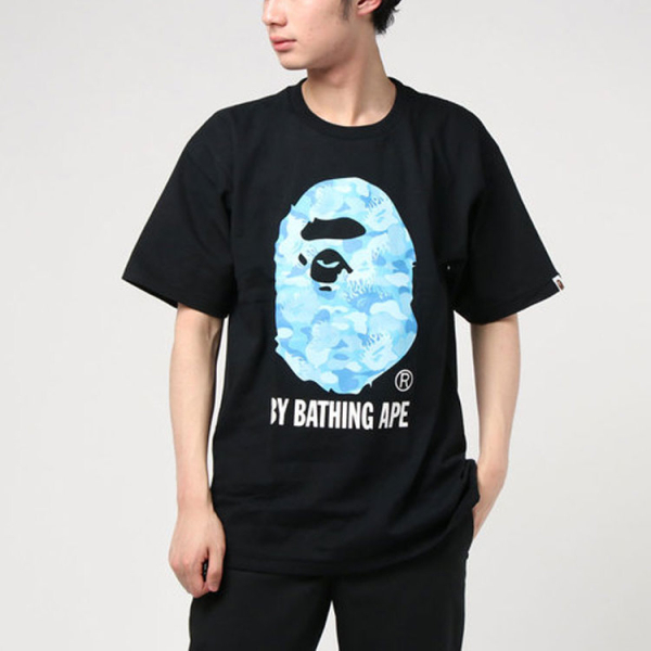 A BATHING APE BAPE FIRE CAMO BY TEE MENS T