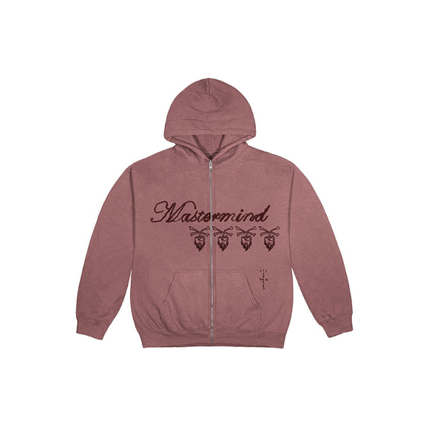 Travis Scott Cactus Jack x mastermind JAPAN Skull Zip Up Mauve