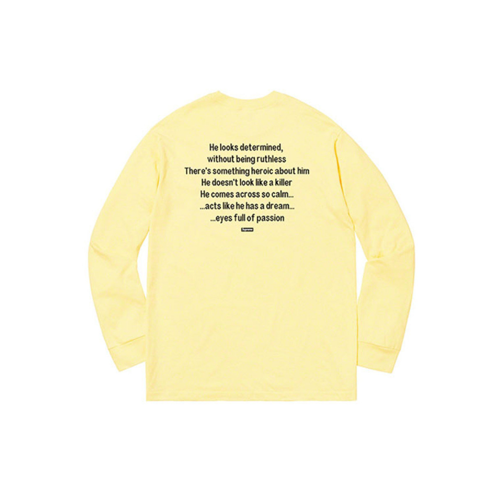 Supreme FW18 The Killer L/S Tee Pale Yellow T