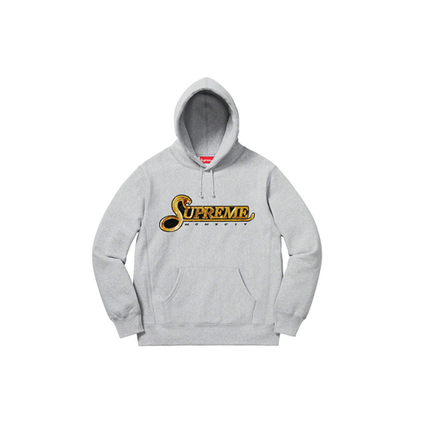 Supreme FW19 Week 8 Sequin Viper Hooded Sweatshirt