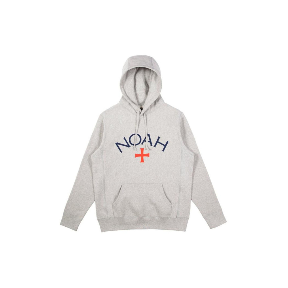 NOAH Core Logo Hoodie Heather Grey