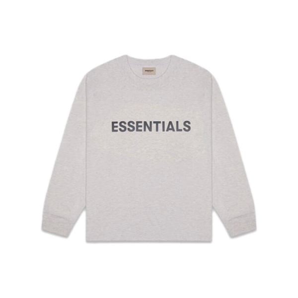 Fear of God Essentials Long FW20 Sleeve Tee Dark Heather Oatmeal T