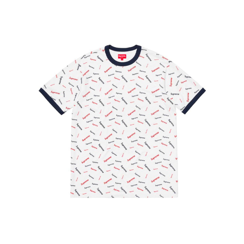 Supreme FW18 Scatter Ringer White Logo T