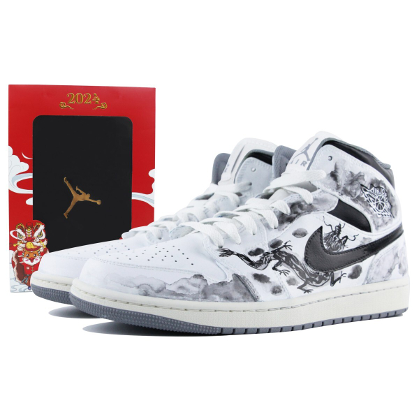 【 】 Jordan Air Jordan 1 Mid Vintage Grey