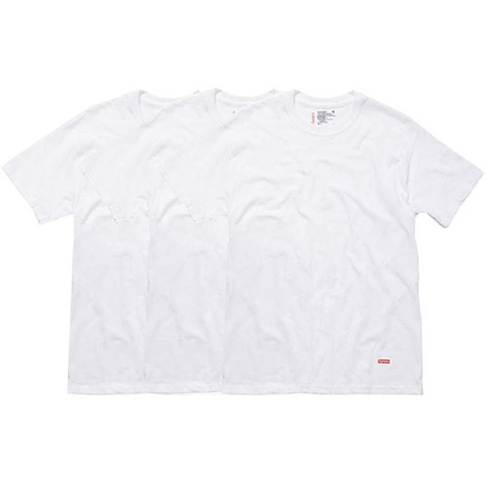 Supreme Hanes Tagless Tees (3 Pack) White T 3