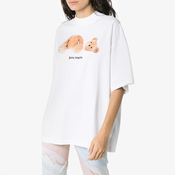 PALM ANGELS Pink Bear S/S T-shirt logo T
