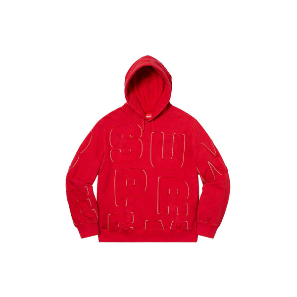 Supreme SS20 Week 6 Cutout Letters Hooded Sweatshirt