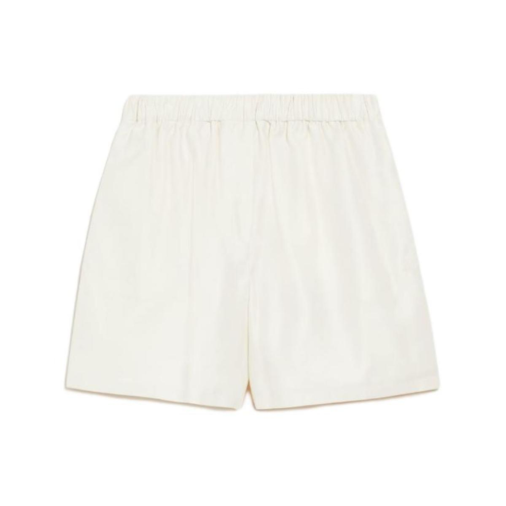 MaxMara Piadena Cotton Shorts With Monogram Embroidery