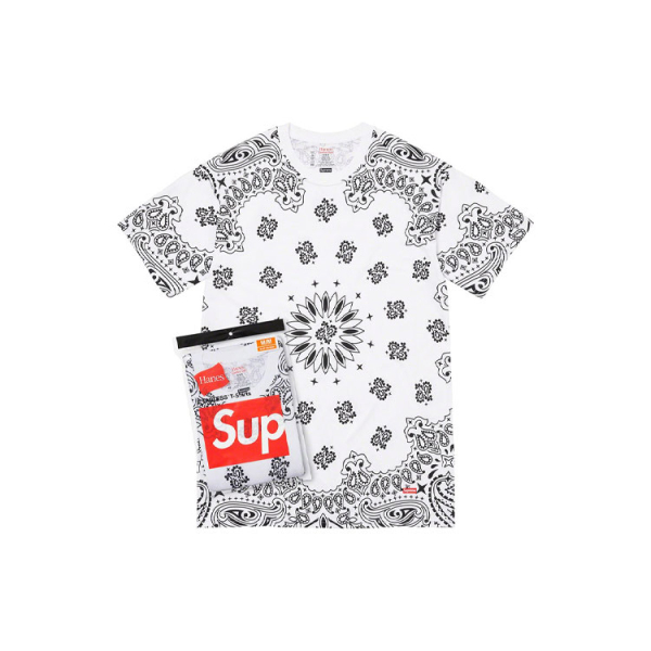 Supreme FW22 Week 1 x Hanes Bandana Tagless Tees T 2