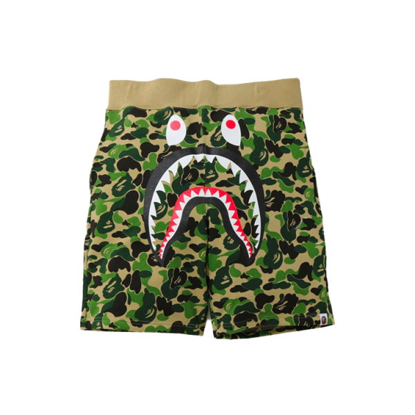 A BATHING APE Camo Shark Sweat Shorts