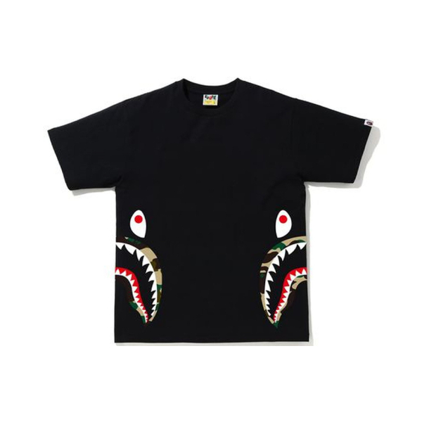 A BATHING APE Camo Side Shark Tee T