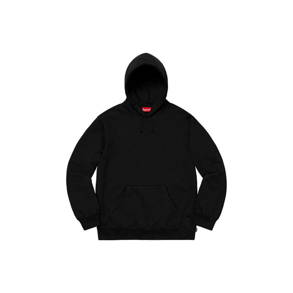 Supreme FW19 Week 12 Rhinestone Script Hooded Sweatshirt Black