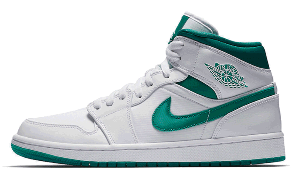 Jordan Air Jordan 1 Mid White Mystic Green PU