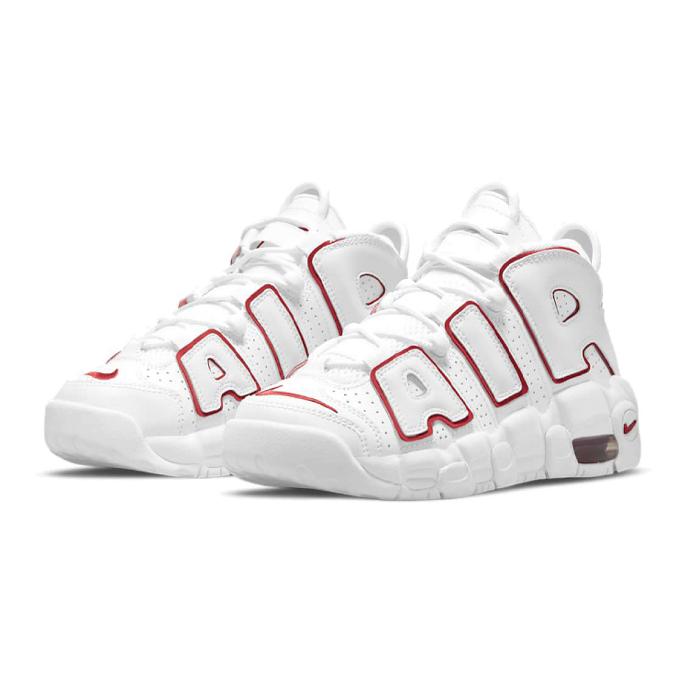 Nike Air More Uptempo "White Varsity Red Outline" 2021