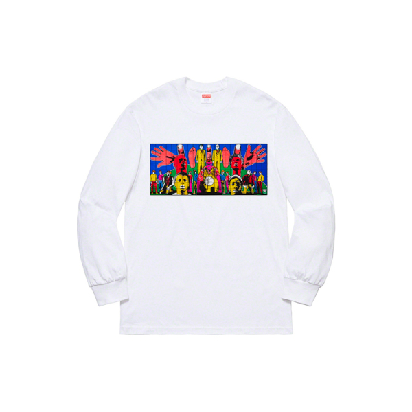 Supreme SS19 Gilbert & George/SupremeDEATH AFTER LIFE L/S Tee White