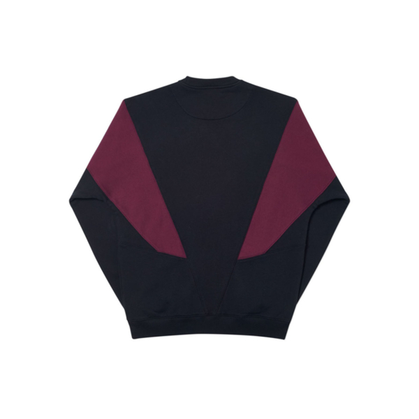 PALACE Droppeth Crew Black/Burgundy Logo T