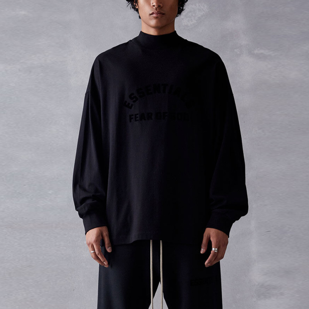 23 Fear of God Essentials The Black Collection SS23 Ls Tee Essentials Core S Jet Black T