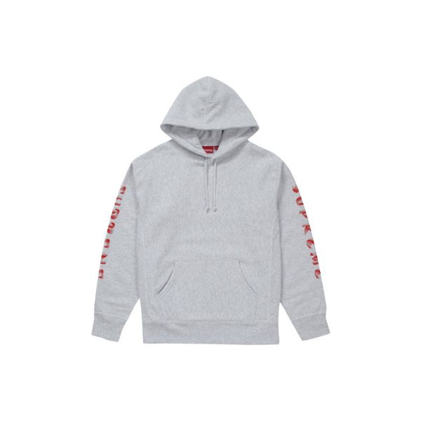Supreme FW18 Gradient Sleeve Hooded Sweatshirt Ash Grey Logo