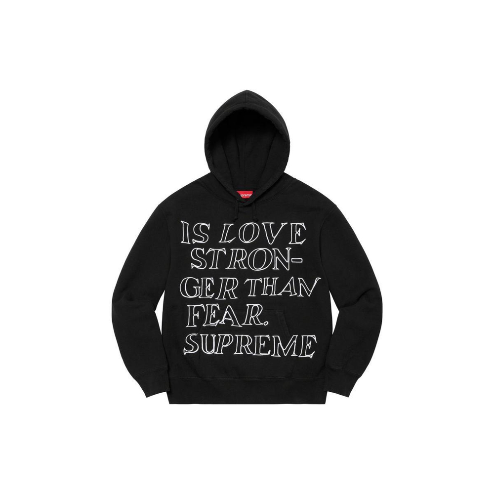 Supreme SS23 Week 3 Stronger Than Fear Hooded Sweatshirt Shirt