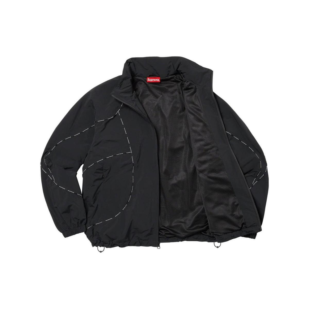 Supreme FW23 WEEK2 LOGO PIPING HOODED TRACK JACKET Logo