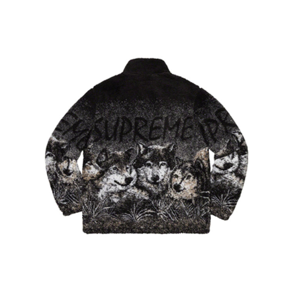 Supreme SS19 Wolf Fleece Jacket Black
