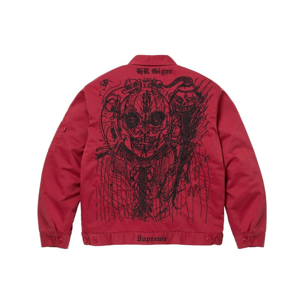 Supreme x H.R. GIGER FW23 WEEK8 EMBROIDERED WORK JACKET