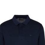 EMPORIO ARMANI/ Solid dark fly long sleeve polo Polo Polo