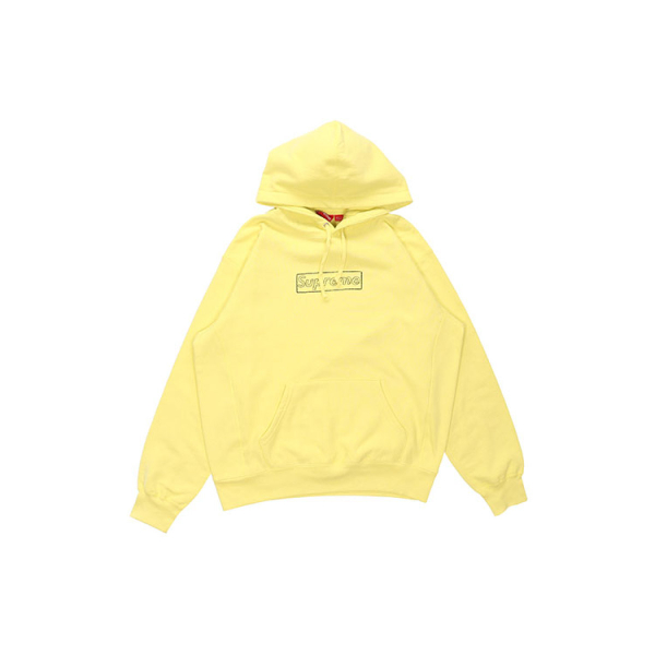 Supreme Week 1 x KAWS Chalk Logo Hooded Sweatshirt Box Logo