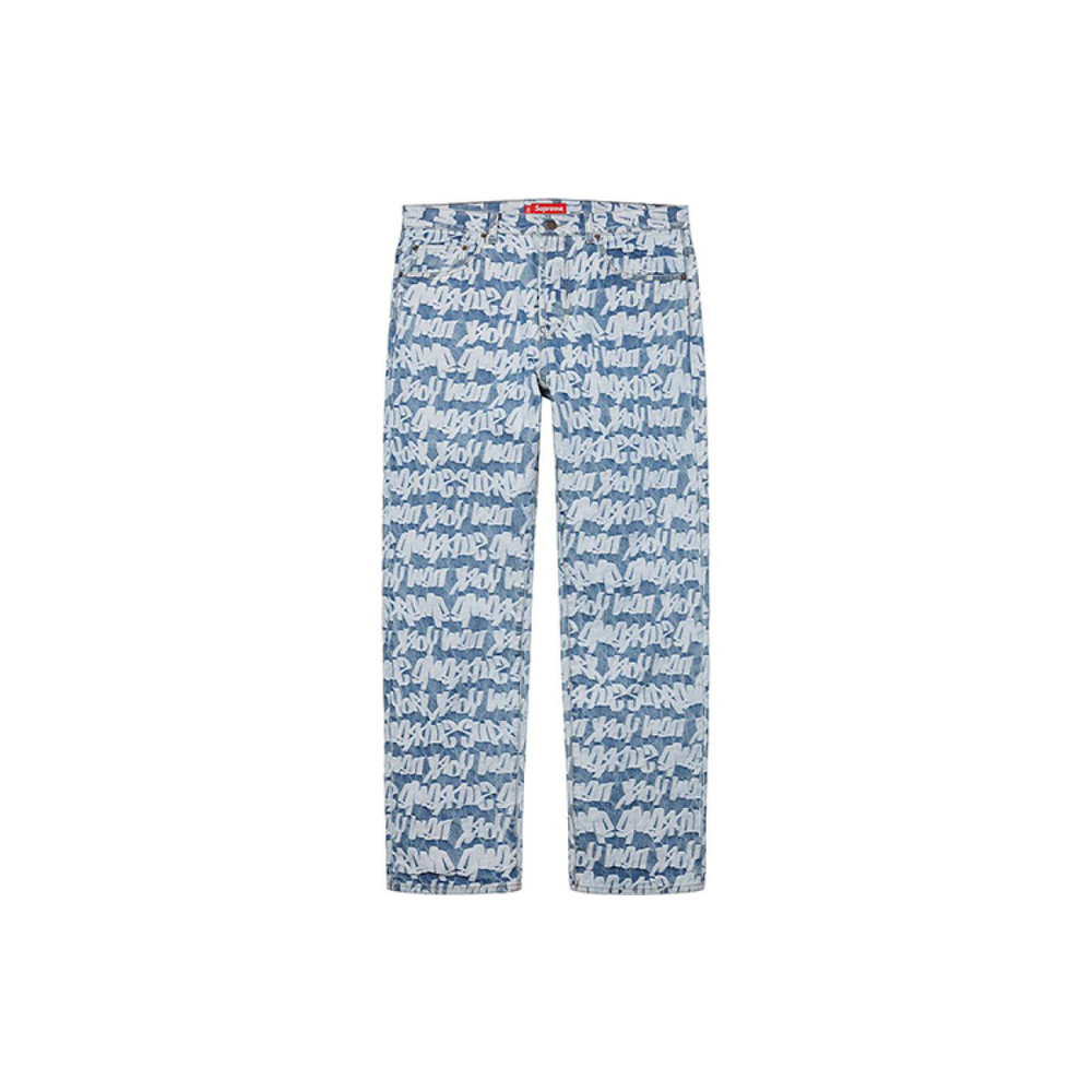 Supreme SS22 Fat Tip Jacquard Regular Jean
