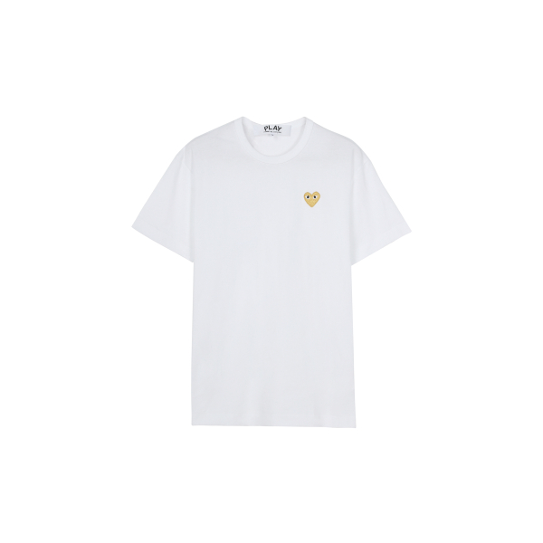 CDG Play Gold Heart T-Shirt T