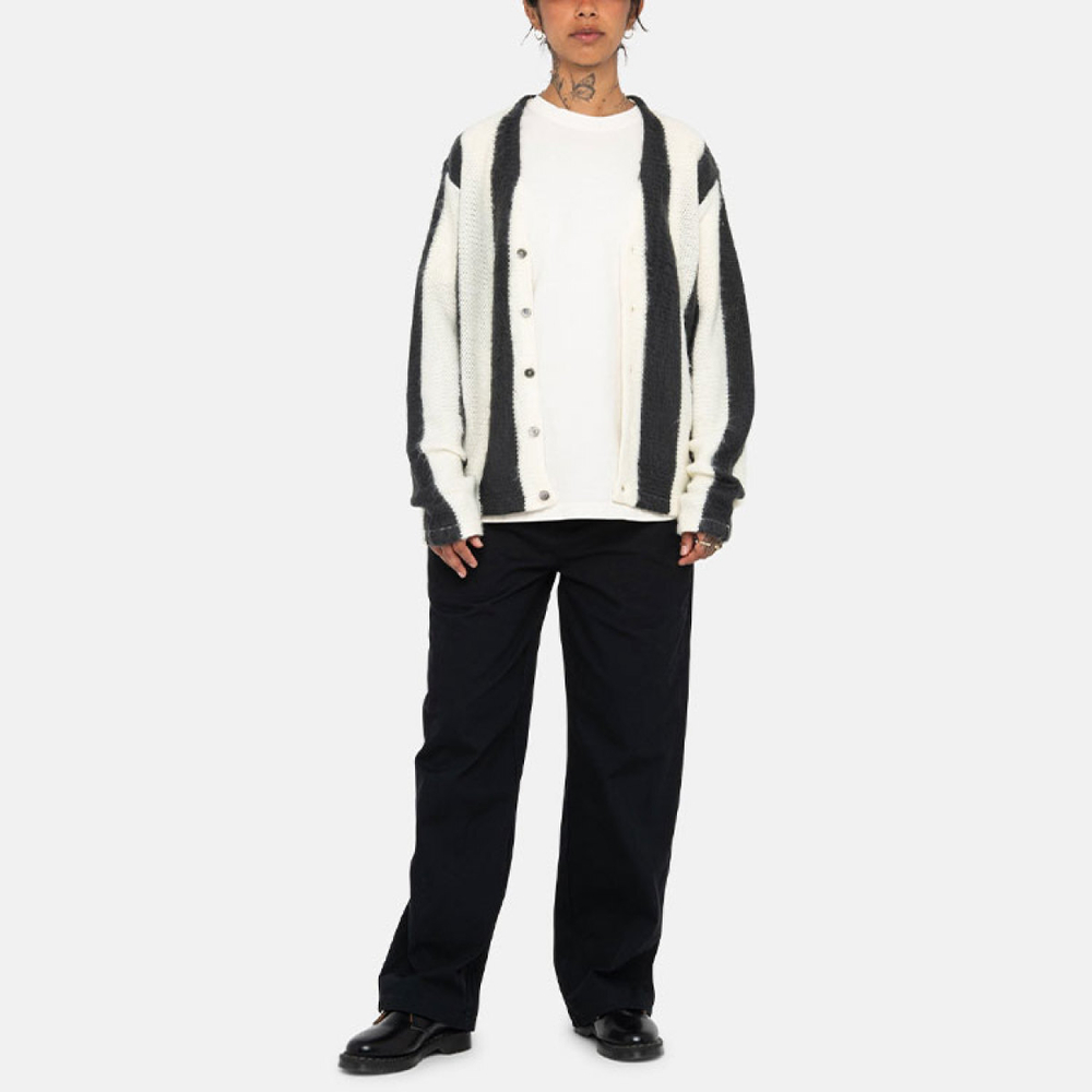 Stussy FW23 STRIPE BRUSHED CARDIGAN