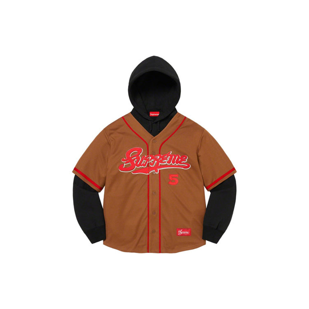 Supreme SS22 Week 16 Baseball Jersey Hooded Sweatshirt