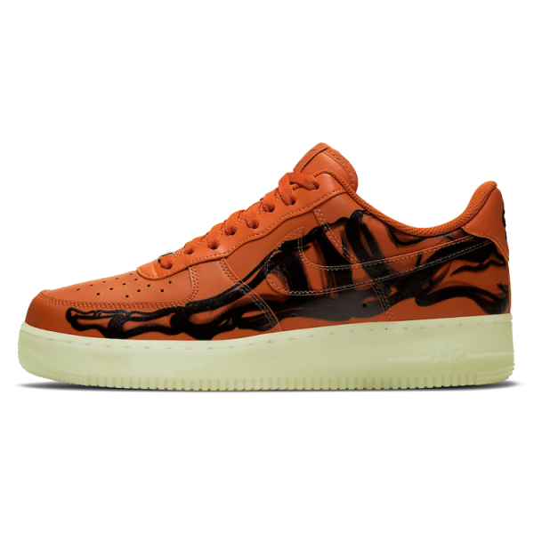 Nike Air Force 1 07 skeleton qs "orange"