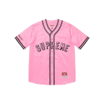 Supreme SS23 Week 1 x MITCHELL & NESS SATIN BASEBALL JERSEY Logo T