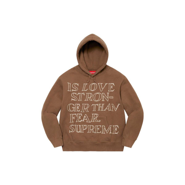Supreme SS23 Week 3 Stronger Than Fear Hooded Sweatshirt Shirt