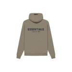 Fear of God Essentials Pull‑Over Hoodie Taupe Logo