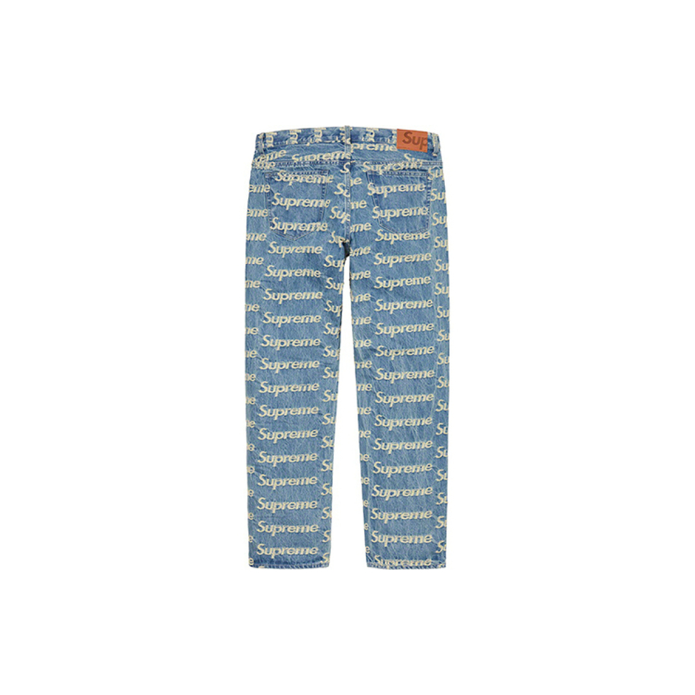 Supreme SS21 Week 10 Frayed Logos Regular Jean Logo