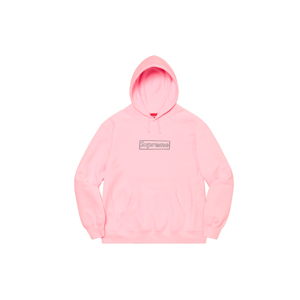 Supreme Week 1 x KAWS Chalk Logo Hooded Sweatshirt Box Logo