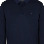EMPORIO ARMANI/ Solid dark fly long sleeve polo Polo Polo