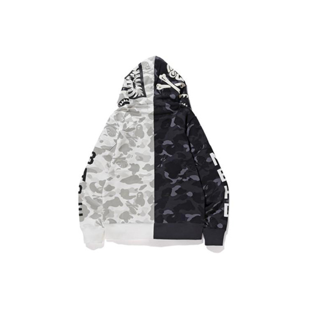 A BATHING APE x neighborhood camo shark full zip hoodie