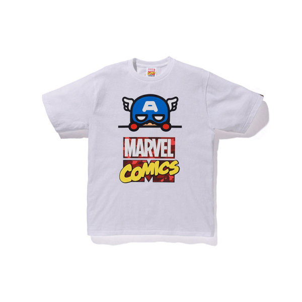 BAPE X Marvel Comic Captain Tee T
